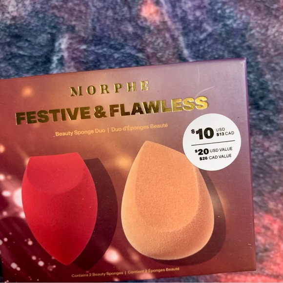 💜 Morphe Festive & Flawless Beauty Sponge Duo - NWT - Picture 4 of 8